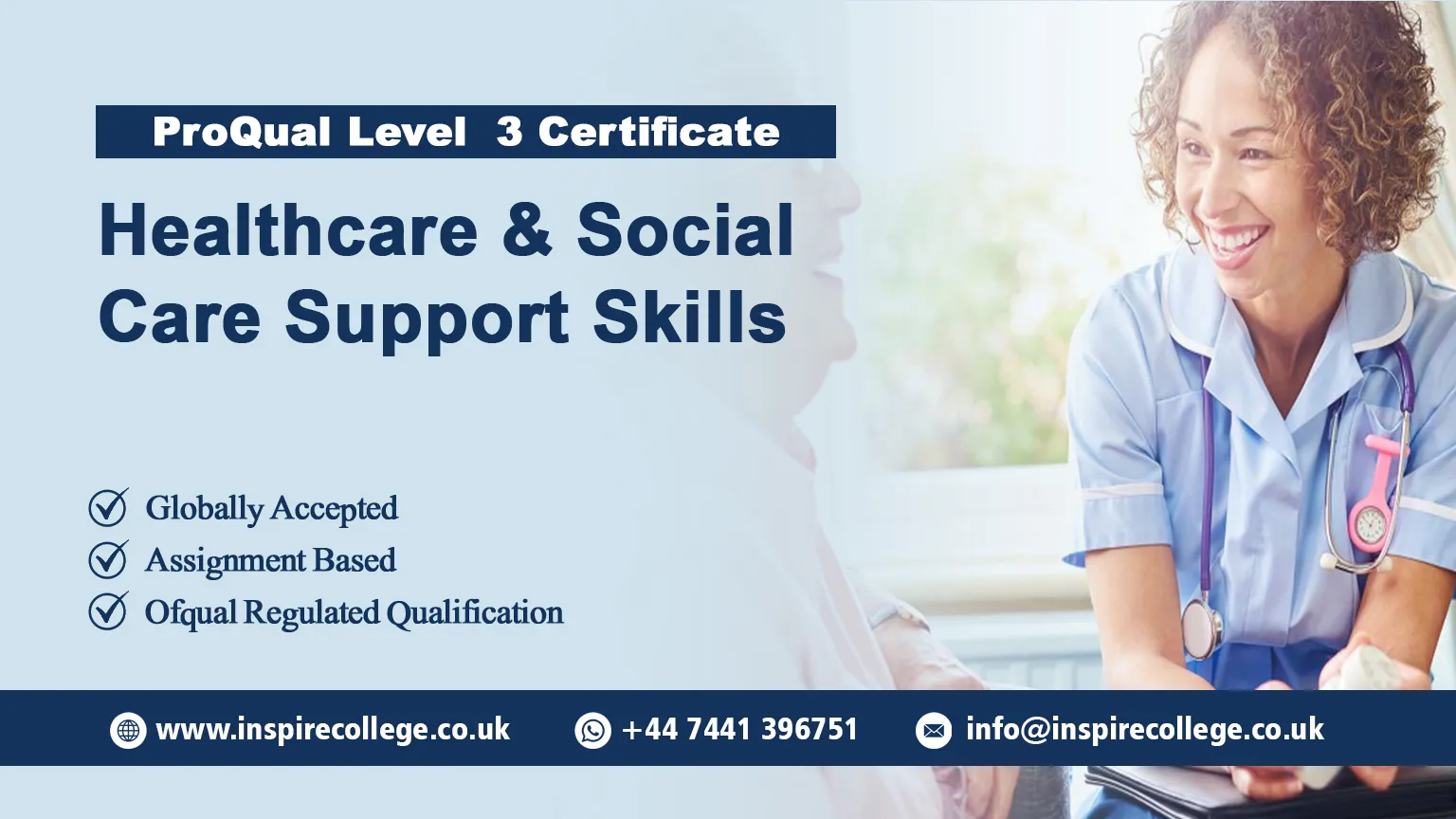 ProQual Level 3 Certificate in Healthcare and Social Care Support Skills