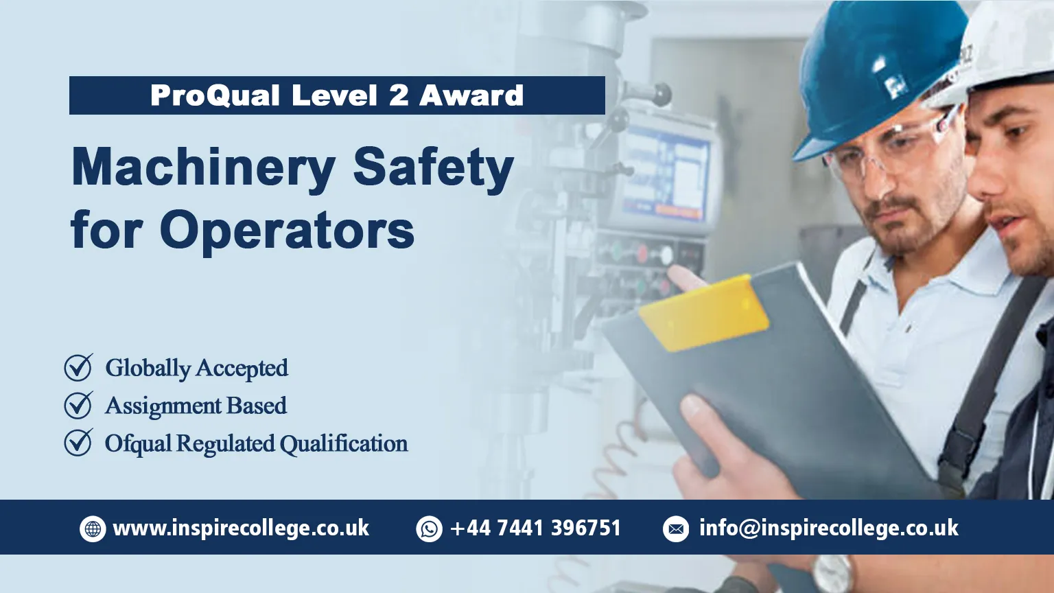 Proqual Level 2 Award in Machinery Safety for Operators