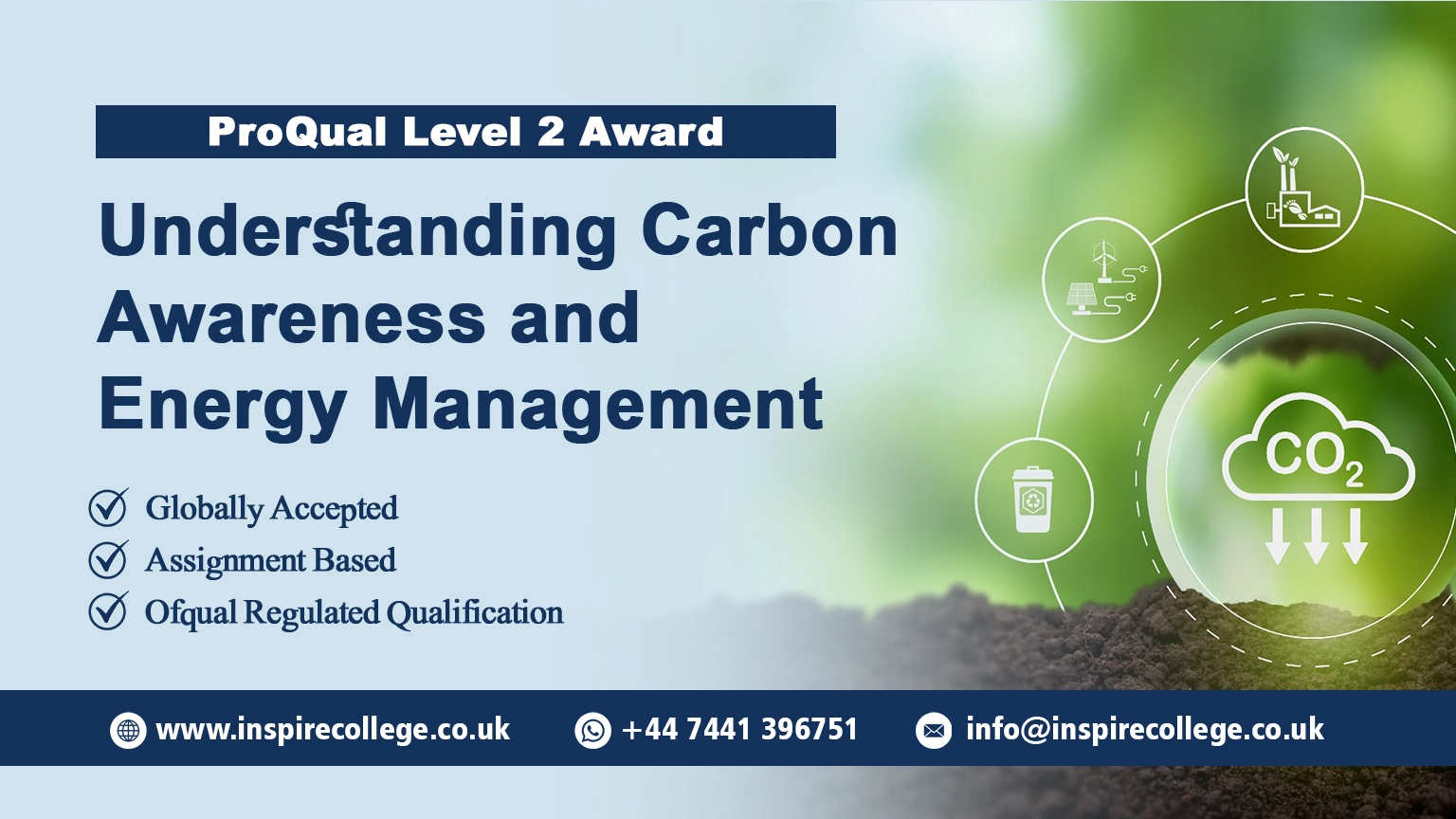 ProQual Level 2 Award in Understanding Carbon Awareness and Energy Management