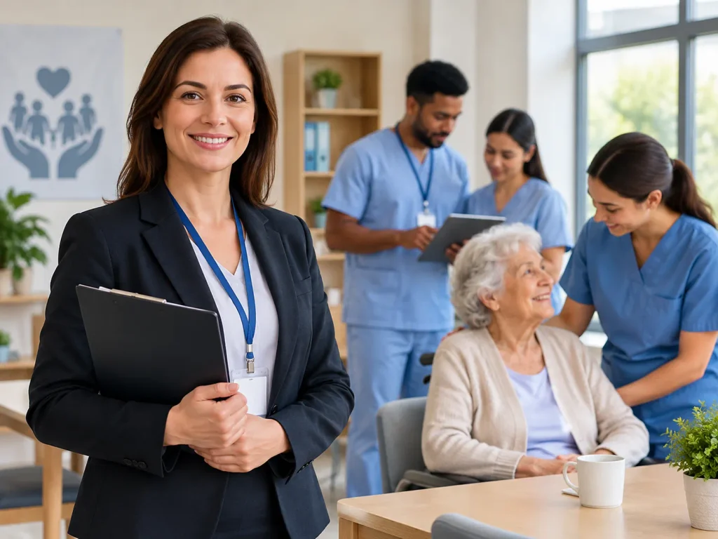 Caring Team in a Bright Clinic
