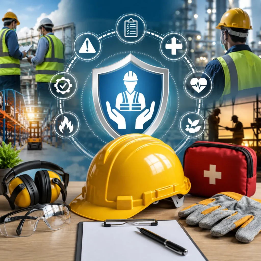 Industrial Safety Shield with PPE Gear