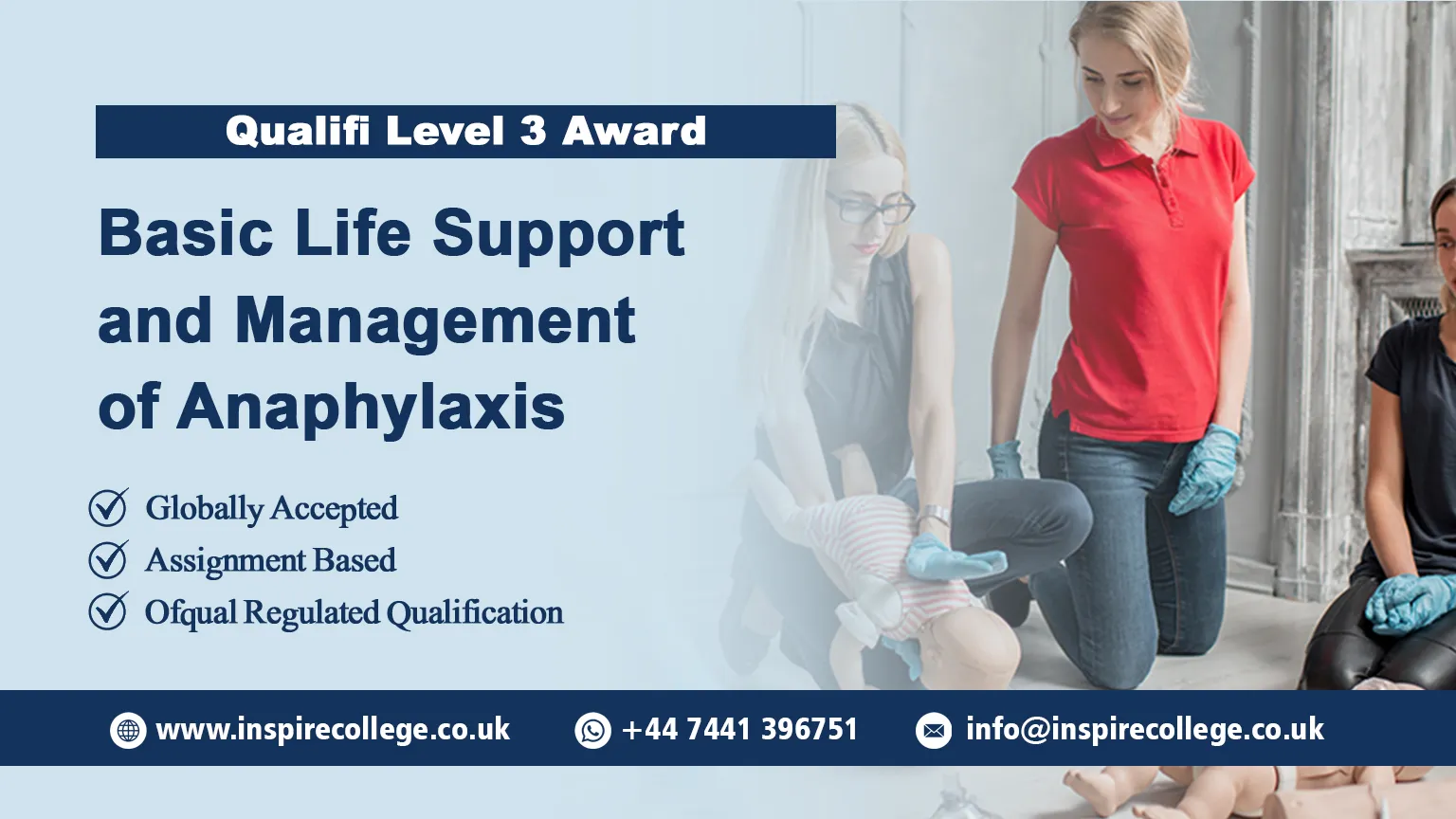 Qualifi Level 3 Award in Basic Life Support and Management of Anaphylaxis