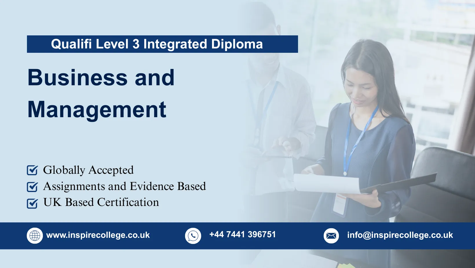Qualifi Level 3 Integrated Diploma in Business and Management