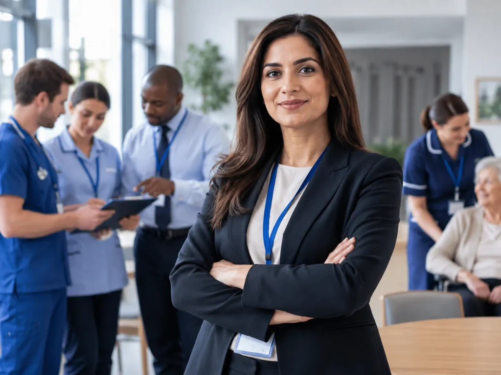 Confident Healthcare Team in Modern Facility