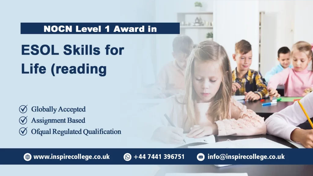 NOCN Level 1 Award in ESOL Skills for Life (reading)