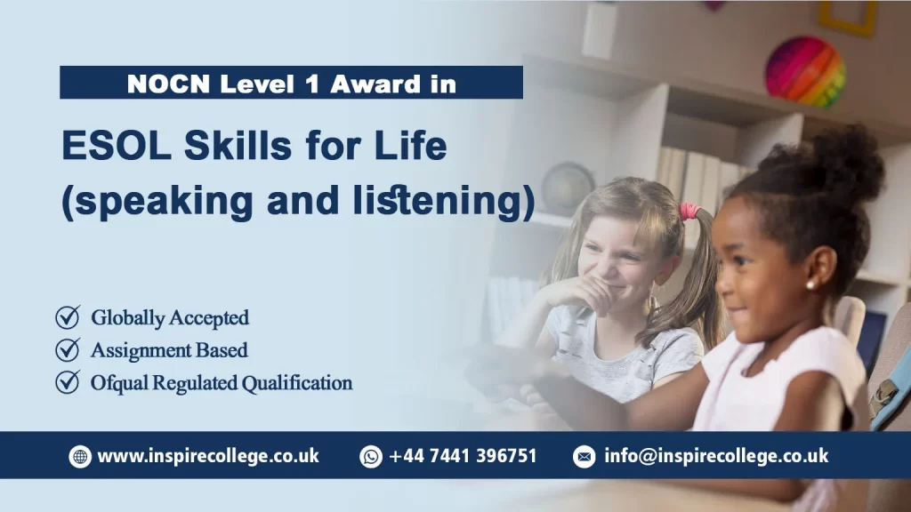 NOCN Level 1 Award in ESOL Skills for Life (speaking and listening)