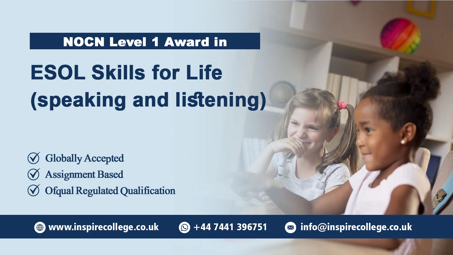 NOCN Level 1 Award in ESOL Skills for Life (speaking and listening)