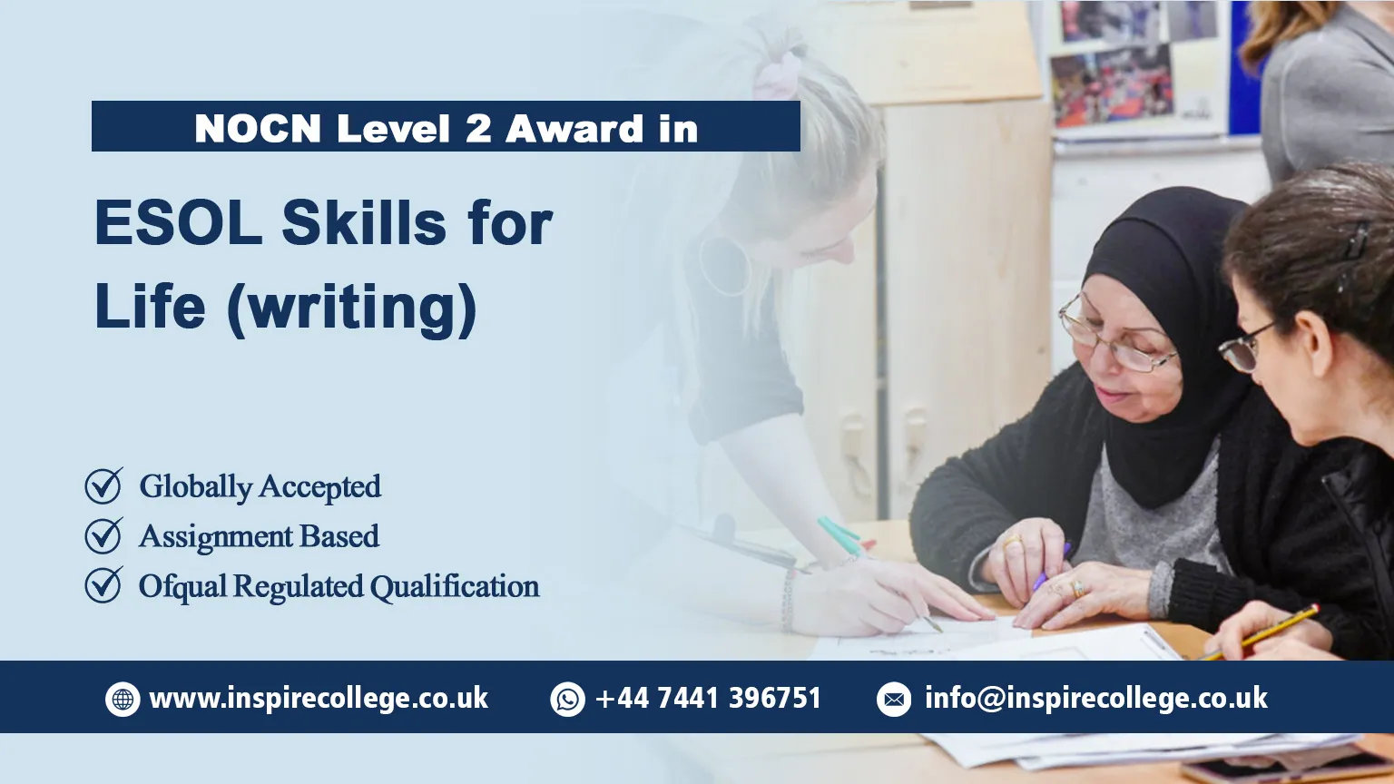 NOCN Level 2 Award in ESOL Skills for Life (writing)