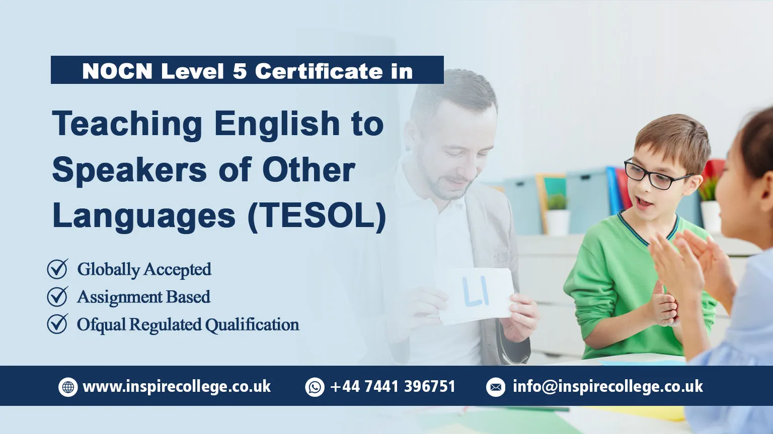 NOCN Level 5 Certificate in Teaching English to Speakers of Other Languages (TESOL)