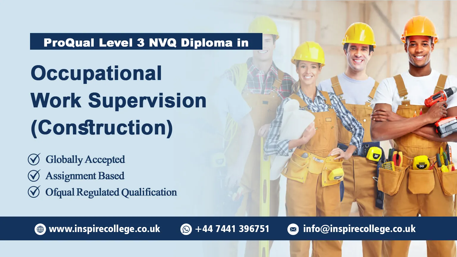 ProQual Level 3 NVQ Diploma in Occupational Work Supervision (Construction)