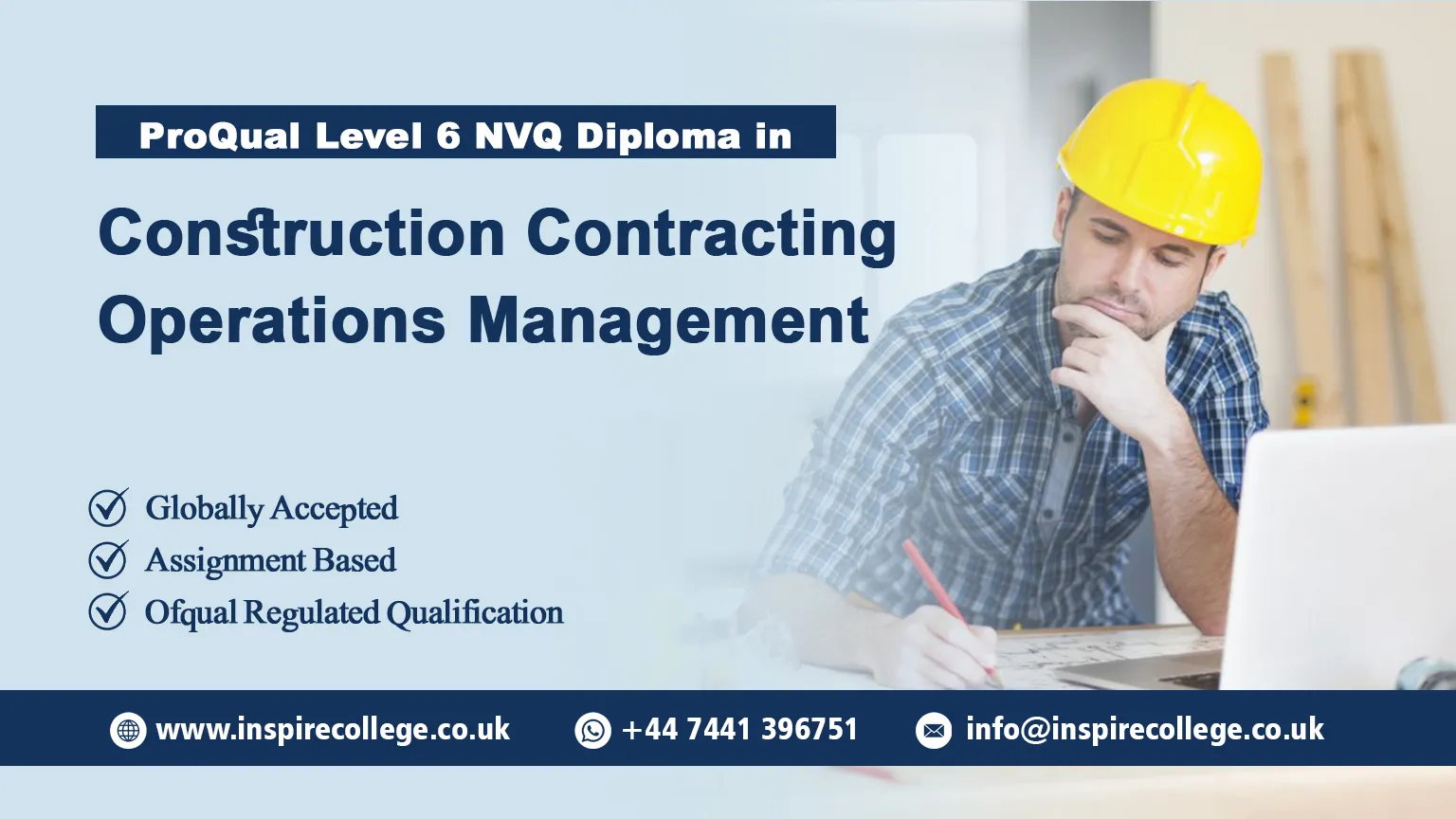 ProQual Level 6 NVQ Diploma in Construction Contracting Operations Management (Construction)