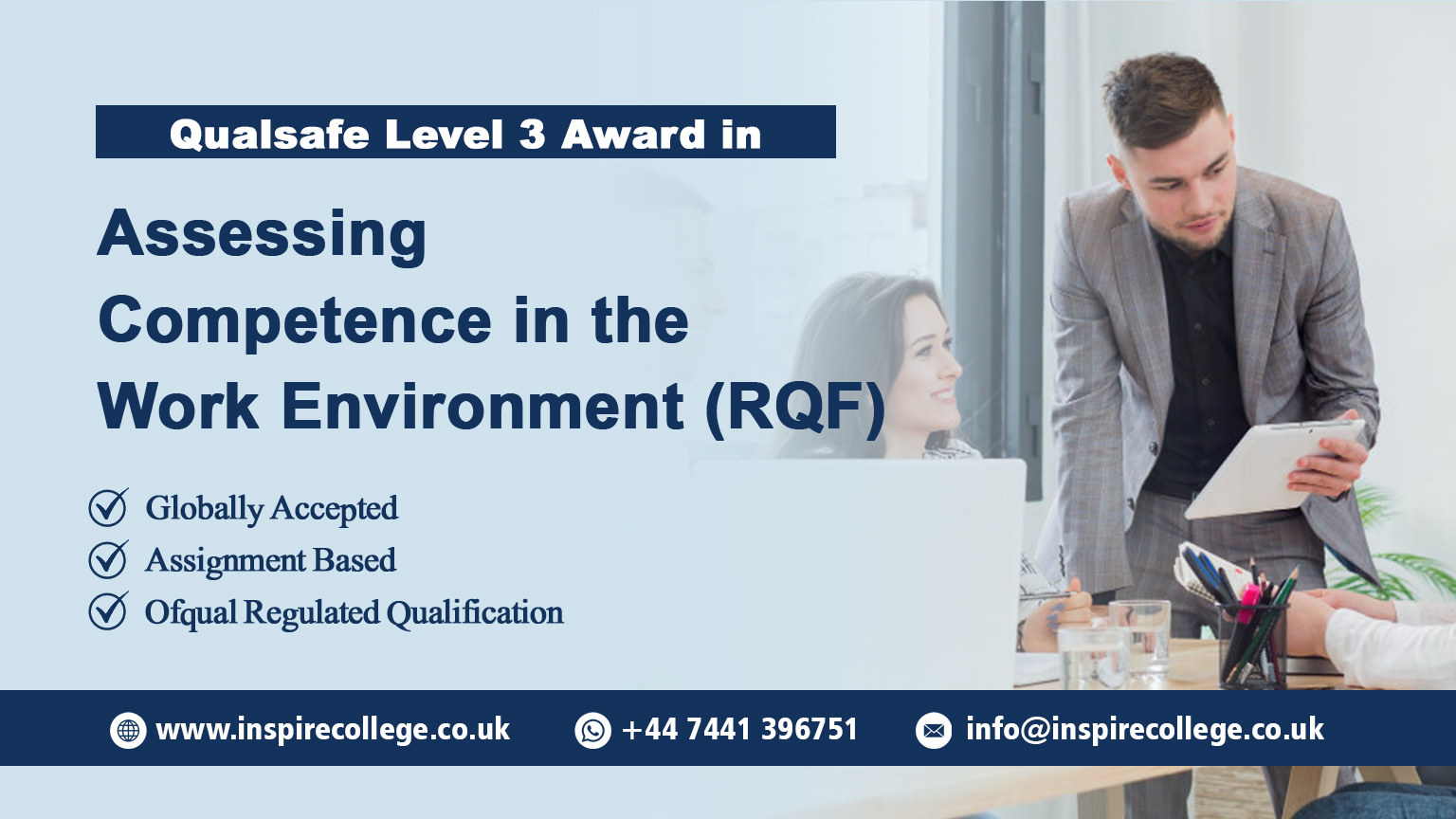 Qualsafe Level 3 Award in Assessing Competence in the Work Environment (RQF)