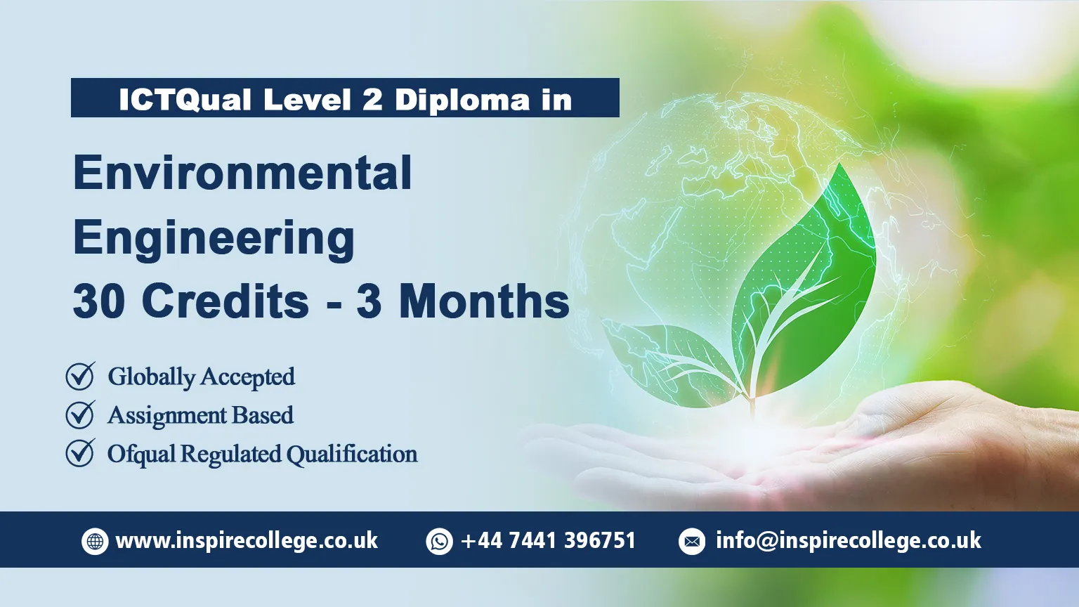 ICTQual Level 2 Diploma in Environmental Engineering 30 Credits – 3 Months