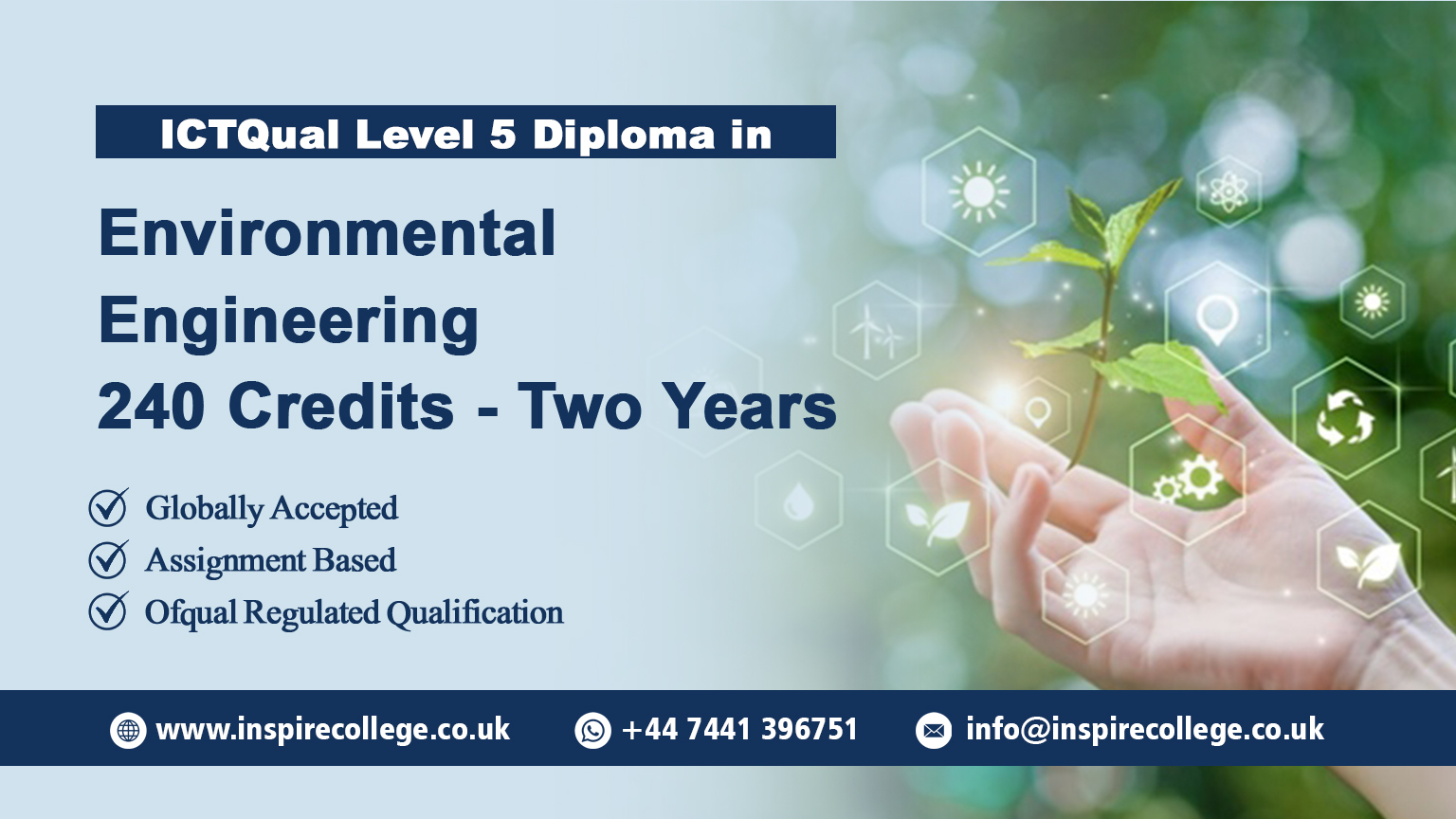 ICTQual Level 5 Diploma in Environmental Engineering 240 Credits – Two Years