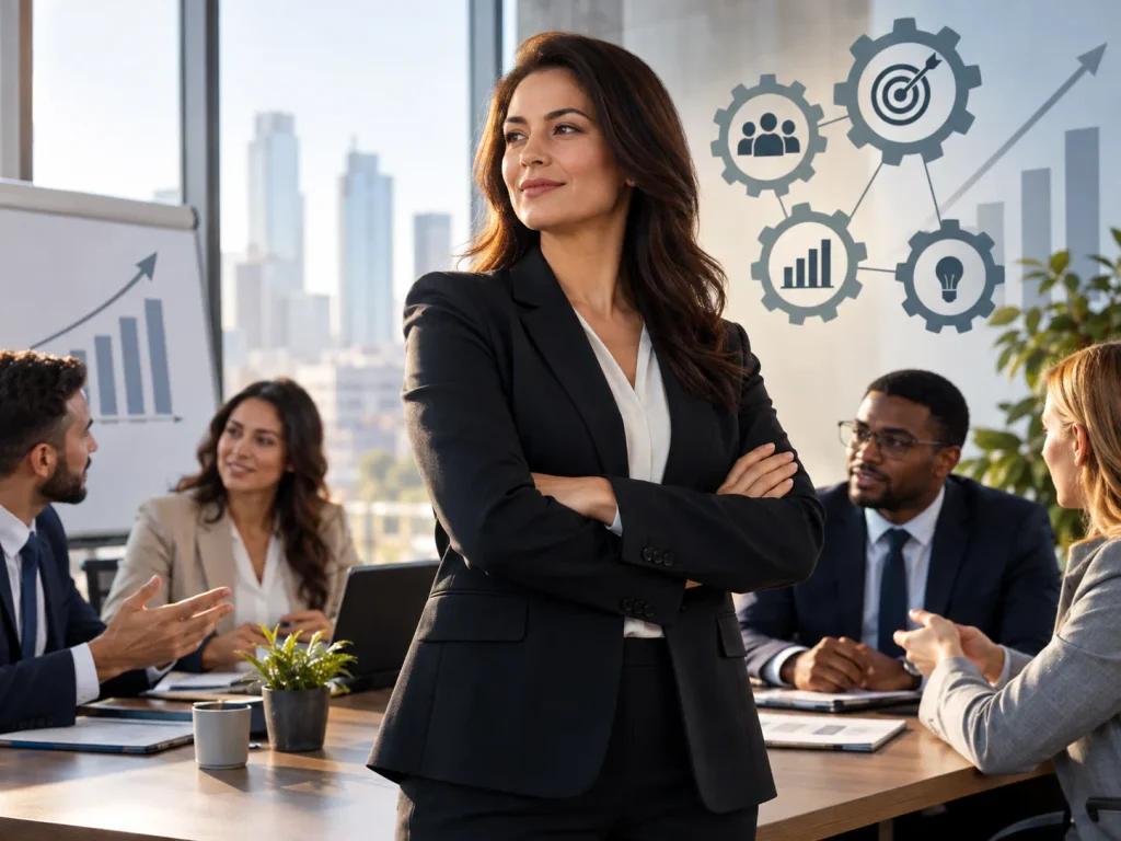Confident Leadership in a Modern Office