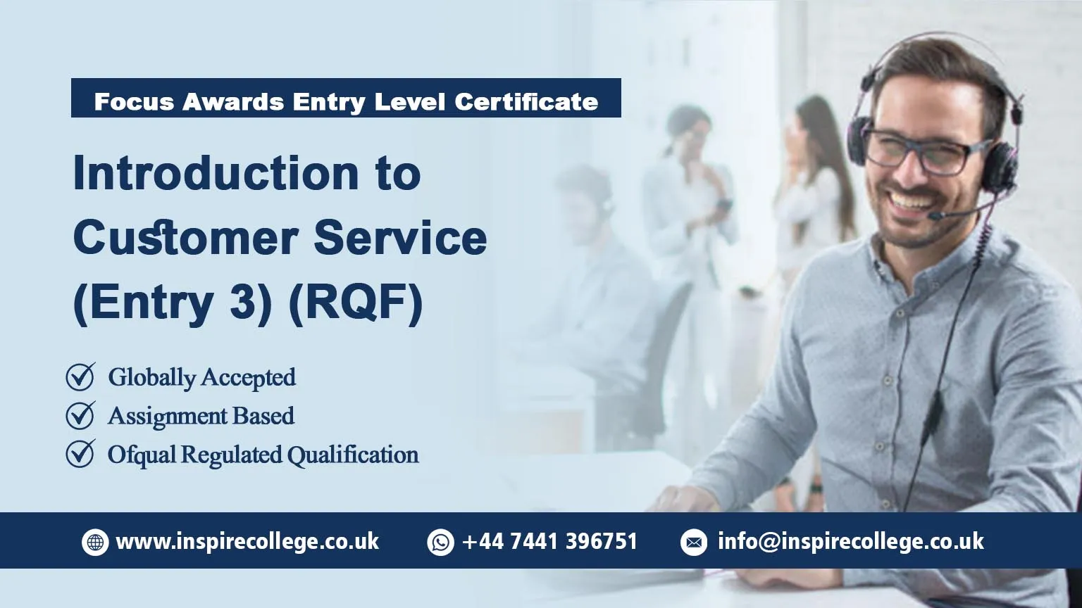 Focus Awards Entry Level Certificate for Introduction to Customer Service (Entry 3) (RQF)