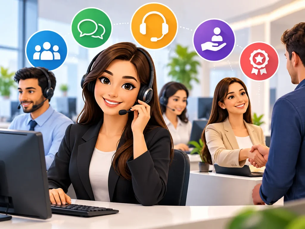 Modern Customer Service Team Scene