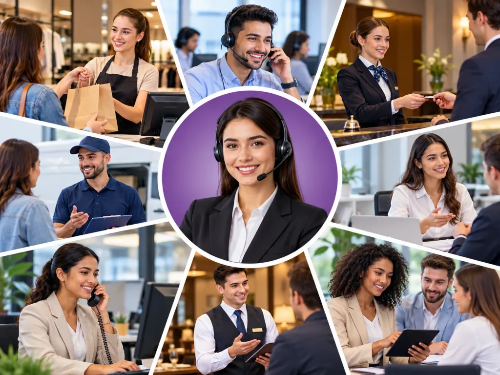 Customer Service Professionals Collage