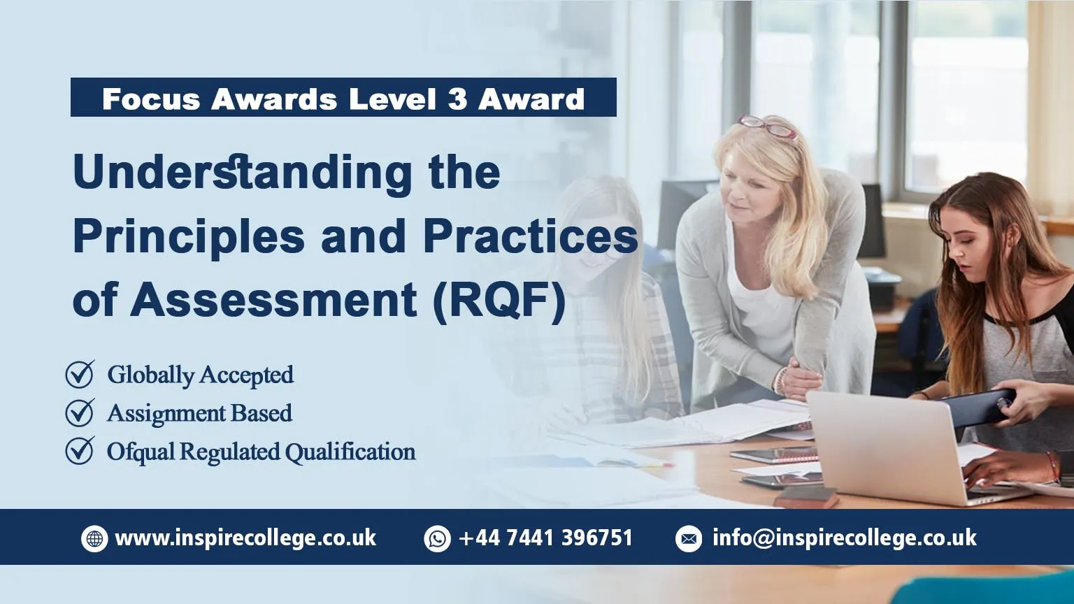 Focus Awards Level 3 Award in Understanding the Principles and Practices of Assessment (RQF)