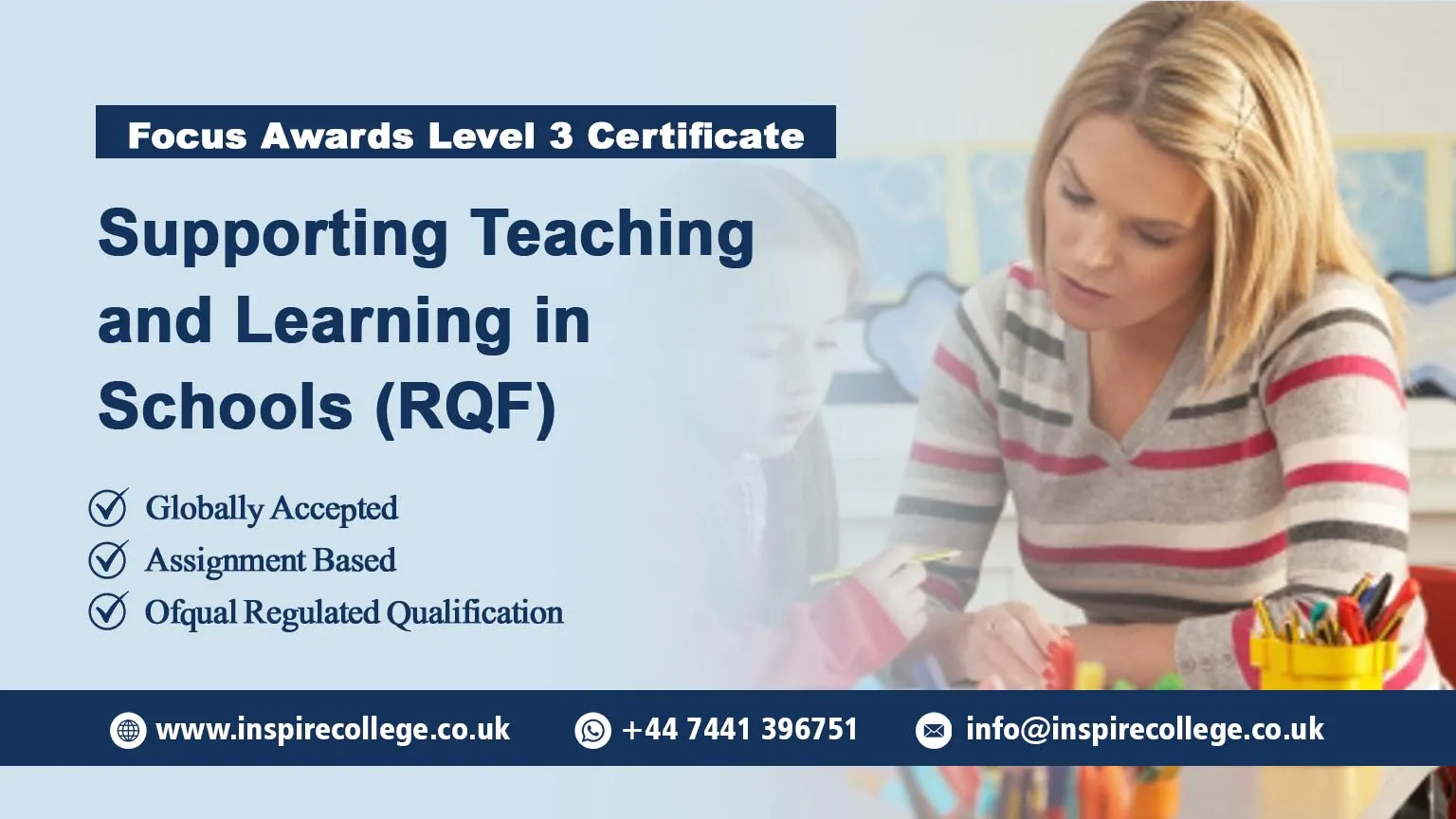 Focus Awards Level 3 Certificate in Supporting Teaching and Learning in Schools (RQF)