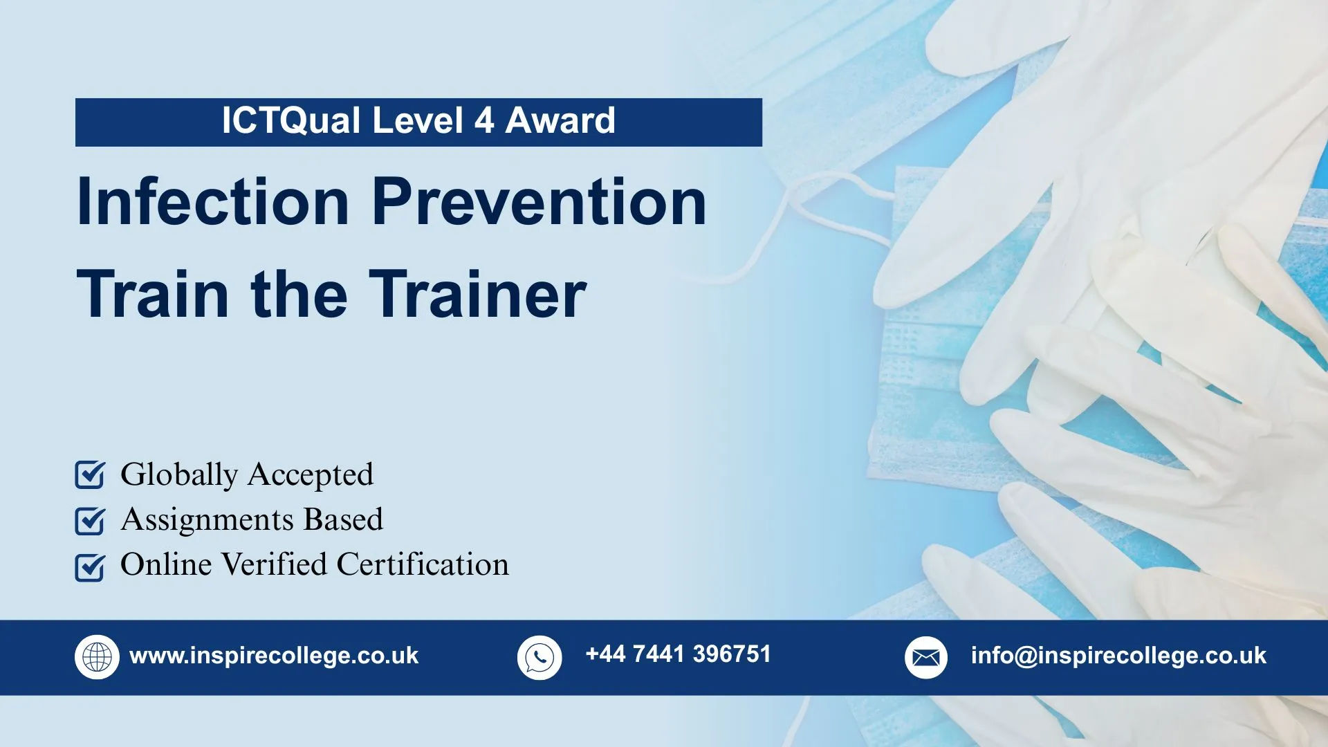 ICTQual Level 4 Award in Infection Prevention Train the Trainer
