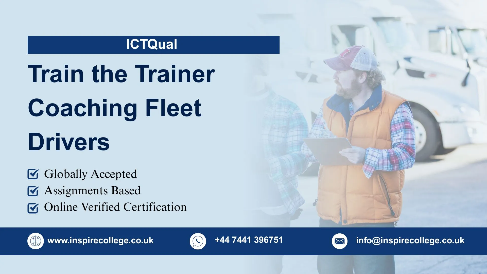 ICTQual Train the Trainer Coaching Fleet Drivers 1 ICTQual Train the Trainer Coaching Fleet Drivers