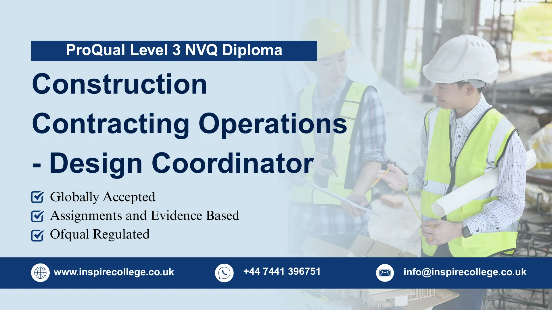 ProQual Level 3 NVQ Diploma in Construction Contracting Operations - Design Coordinator 1 ProQual Level 3 NVQ Diploma in Construction Contracting Operations - Design Coordinator
