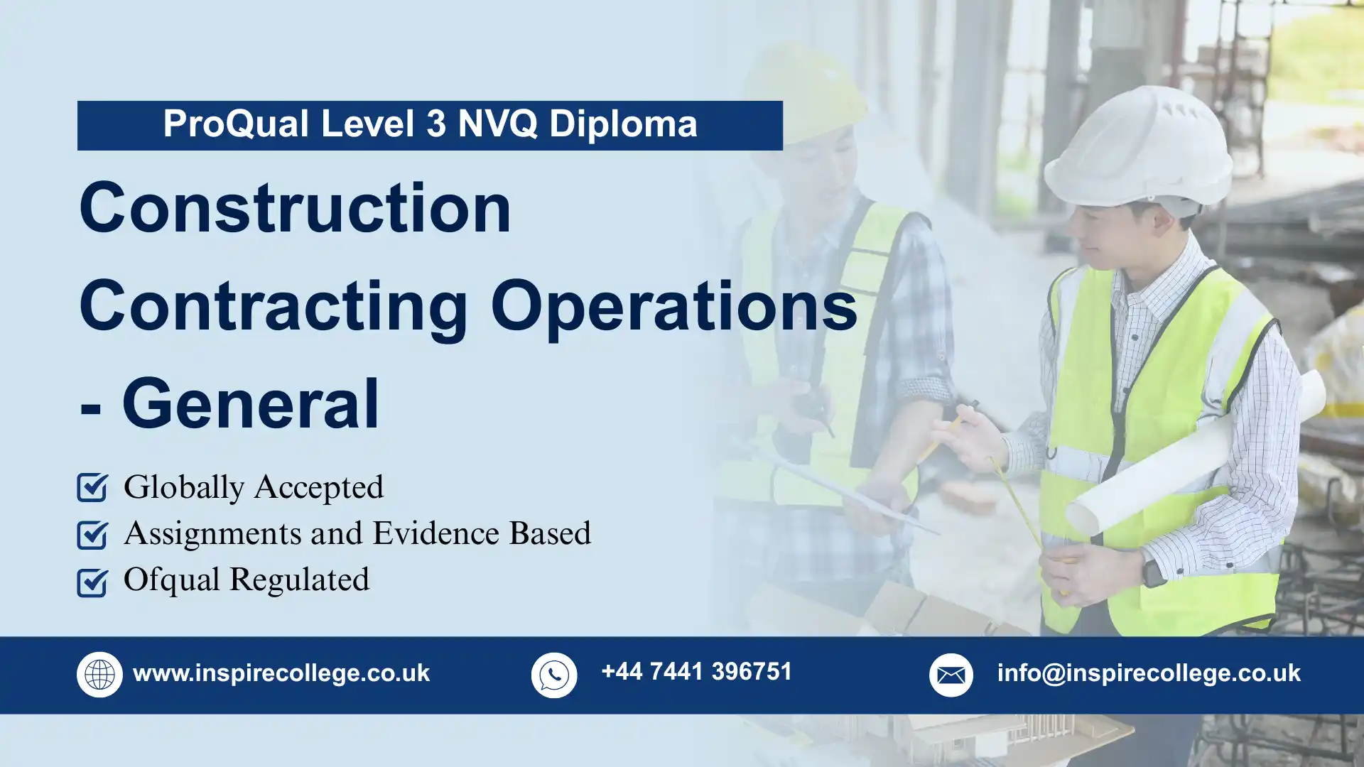 ProQual Level 3 NVQ Diploma in Construction Contracting Operations - General