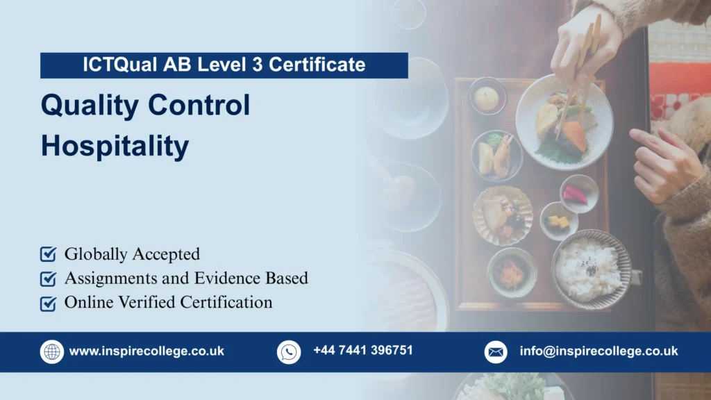 ICTQual AB Level 3 Certificate in Quality Control Hospitality