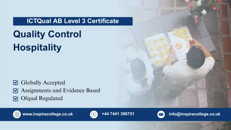 ICTQual AB Level 3 Certificate in Quality Control Hospitality