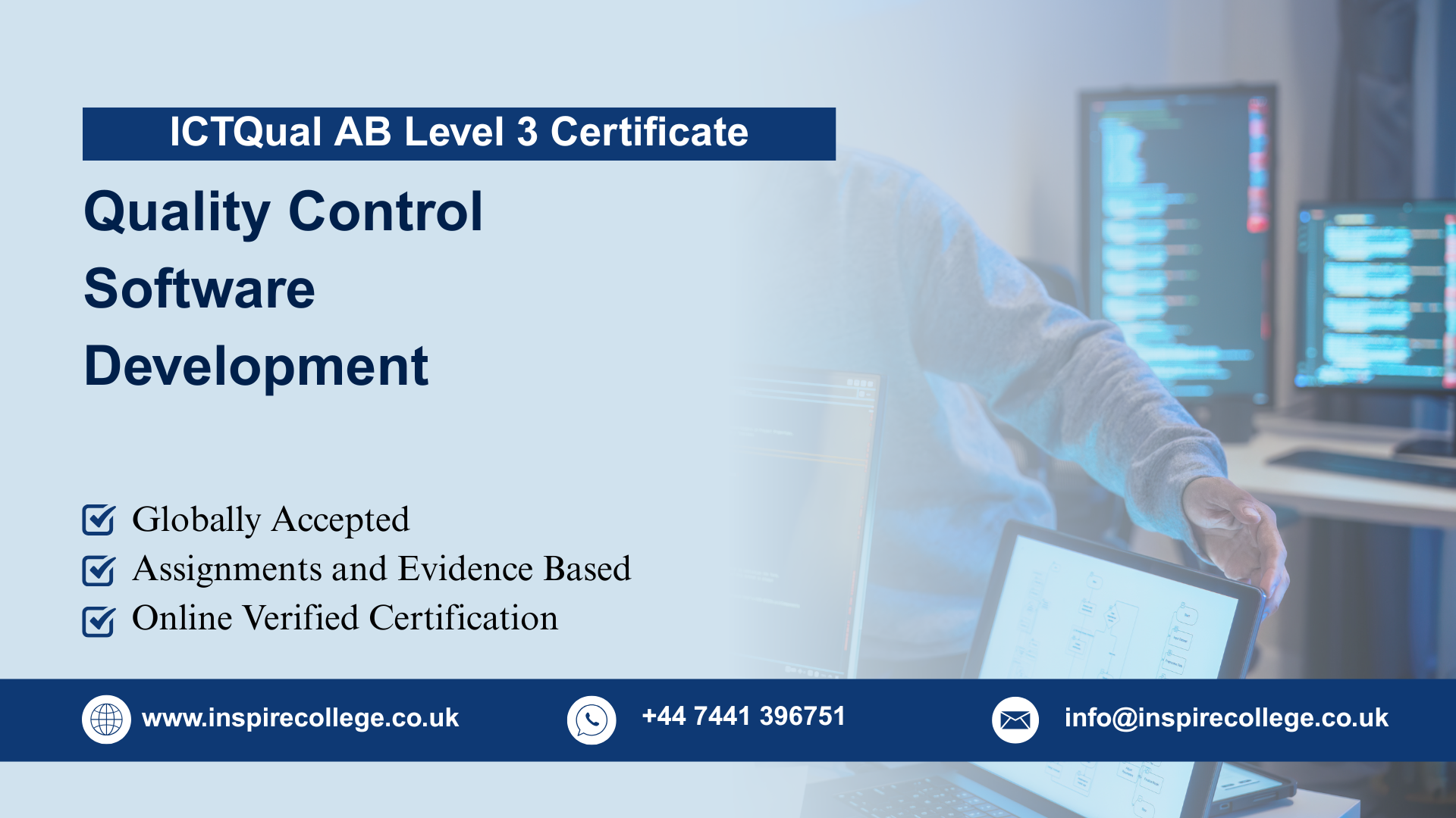 ICTQual AB Level 3 Certificate in Quality Control Software Development 1 ICTQual AB Level 3 Certificate in Quality Control Software Development