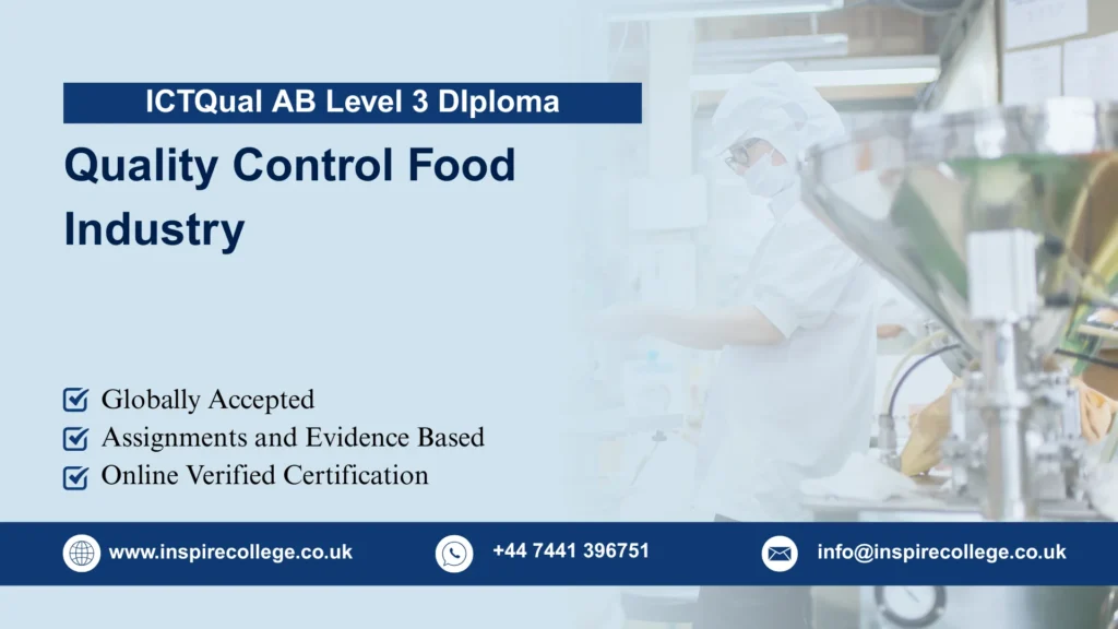 ICTQual AB Level 3 Diploma in Quality Control Food Industry
