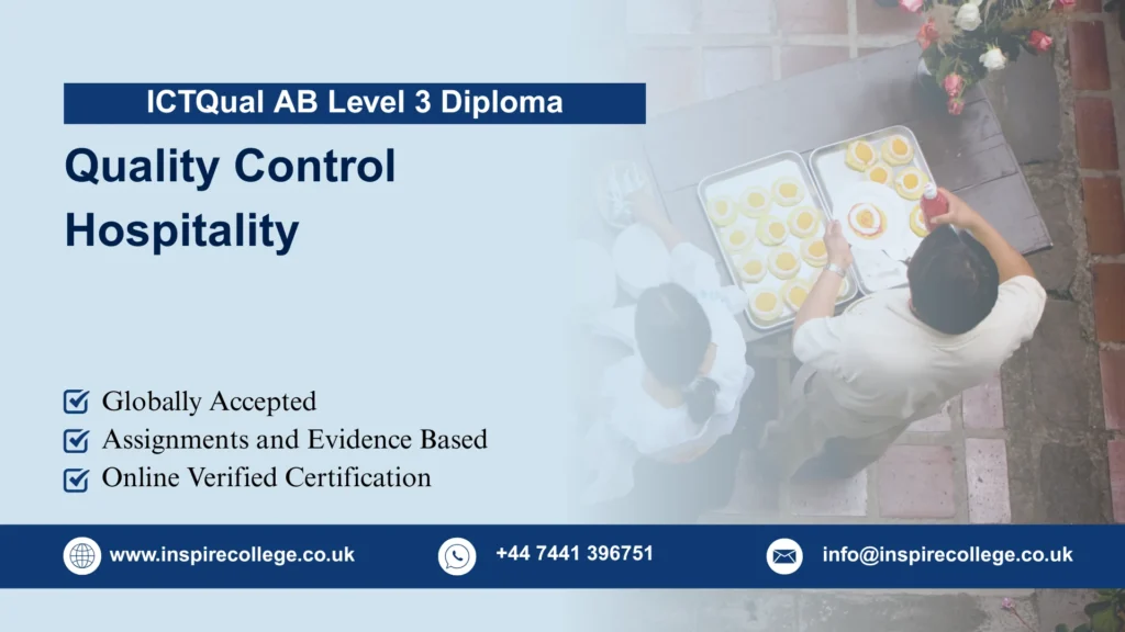 ICTQual AB Level 3 Diploma in Quality Control Hospitality