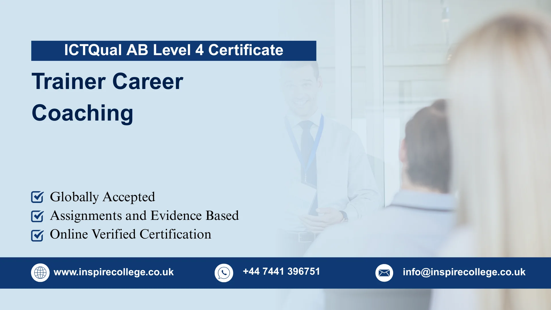 ICTQual AB Level 4 Certificate in Trainer Career Coaching