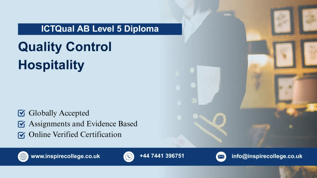 ICTQual AB Level 5 Diploma in Quality Control Hospitality
