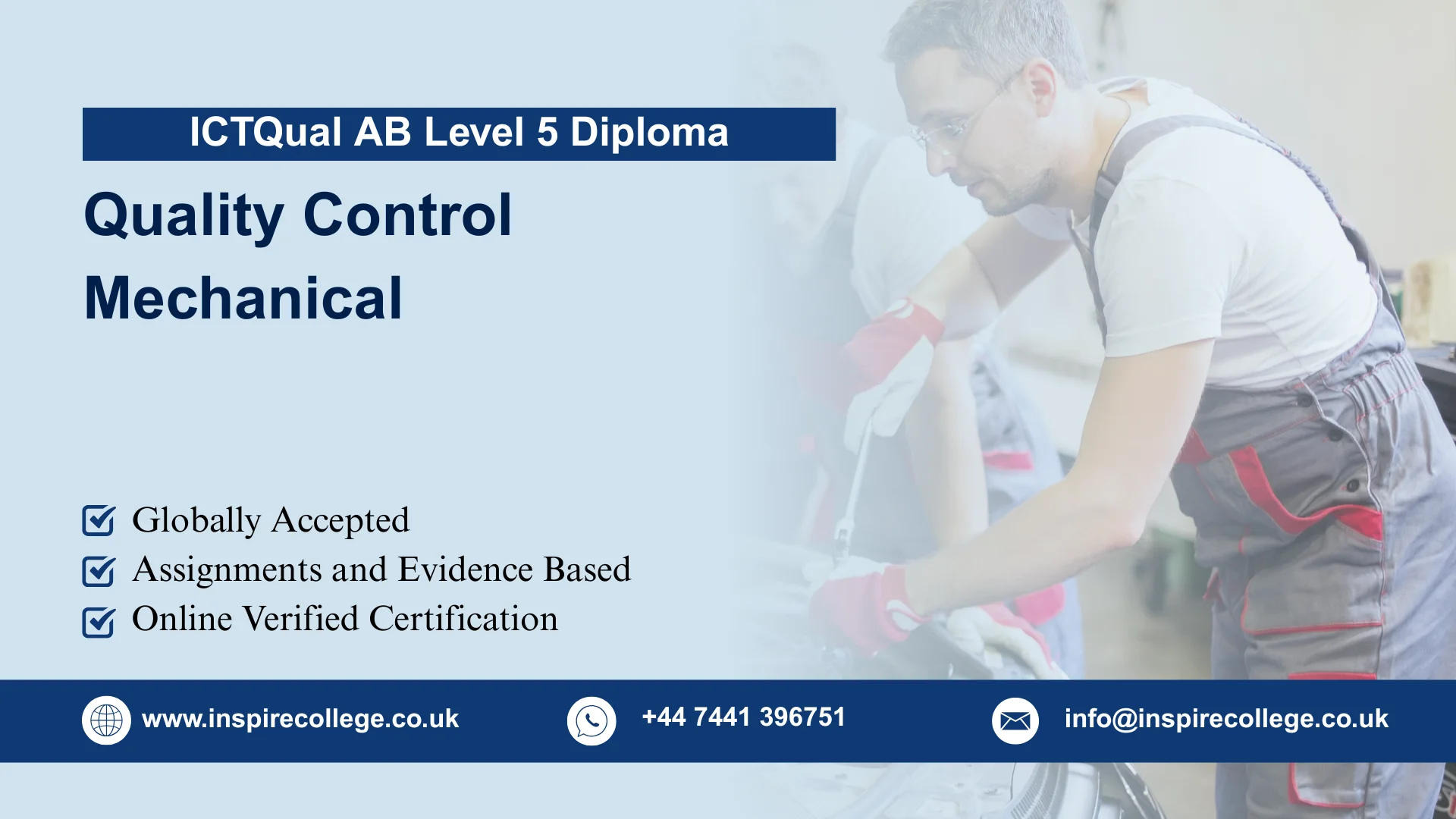 ICTQual AB Level 5 Diploma in Quality Control Mechanical 1 ICTQual AB Level 5 Diploma in Quality Control Mechanical