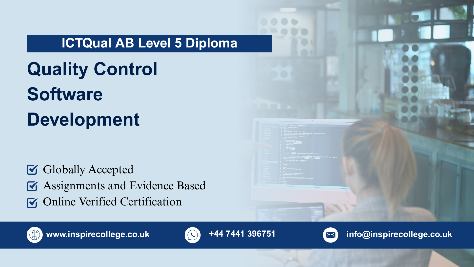 ICTQual AB Level 5 Diploma in Quality Control Software Development 1 ICTQual AB Level 5 Diploma in Quality Control Software Development