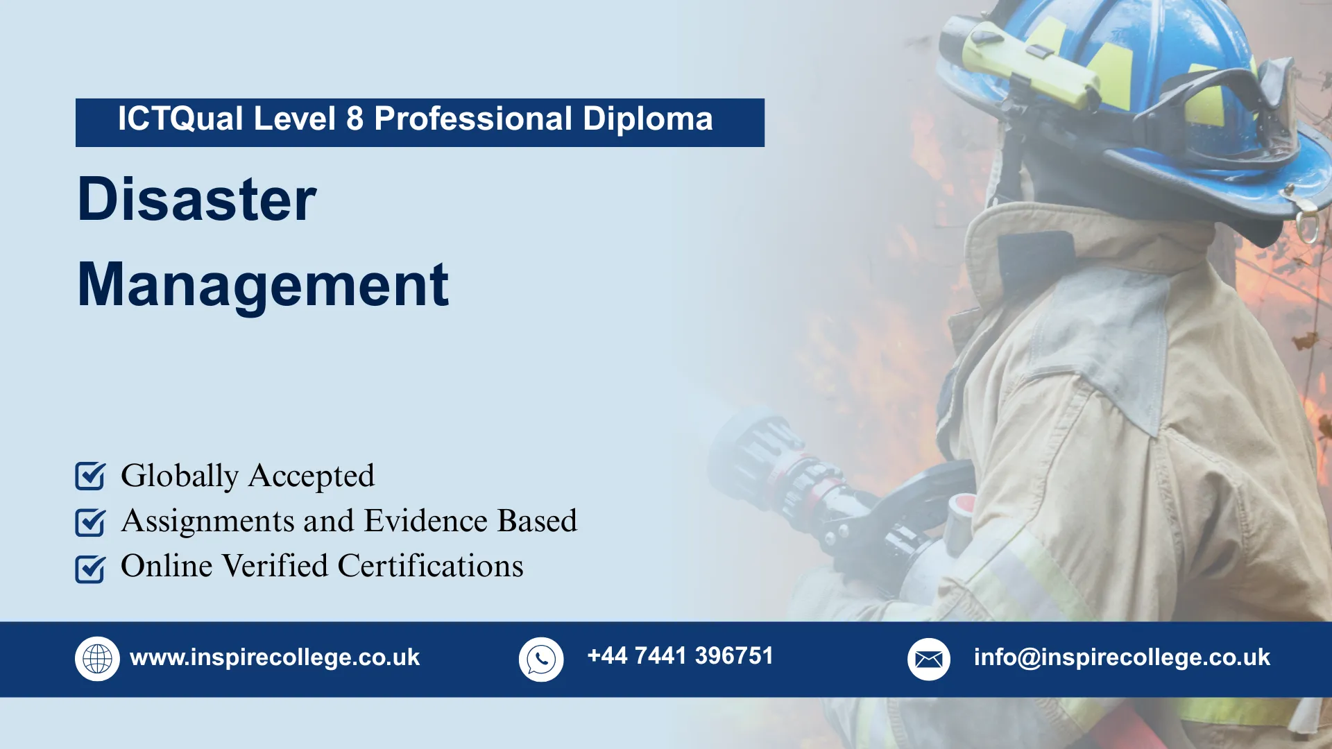 ICTQual Level 8 Professional Diploma in Disaster Management