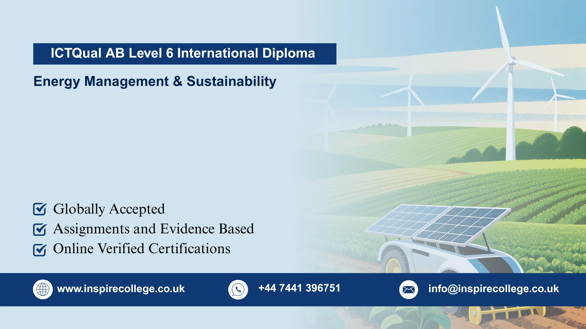 ICTQual AB Level 6 International Diploma in Energy Management & Sustainability
