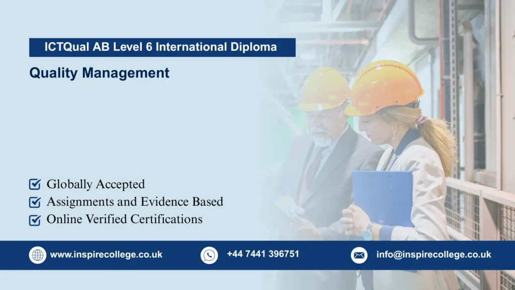 ICTQual ABLevel 6 International Diploma in Quality Management