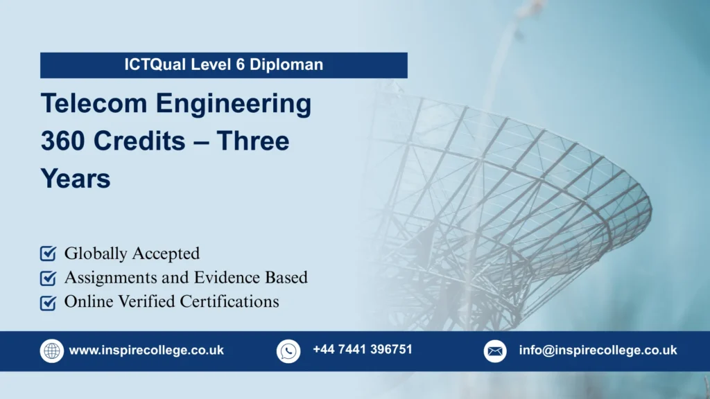 ICTQual Level 6 Diploma in Telecom Engineering 360 Credits – Three Years