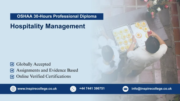 OSHAA 30-Hours Professional Diploma in Hospitality Management