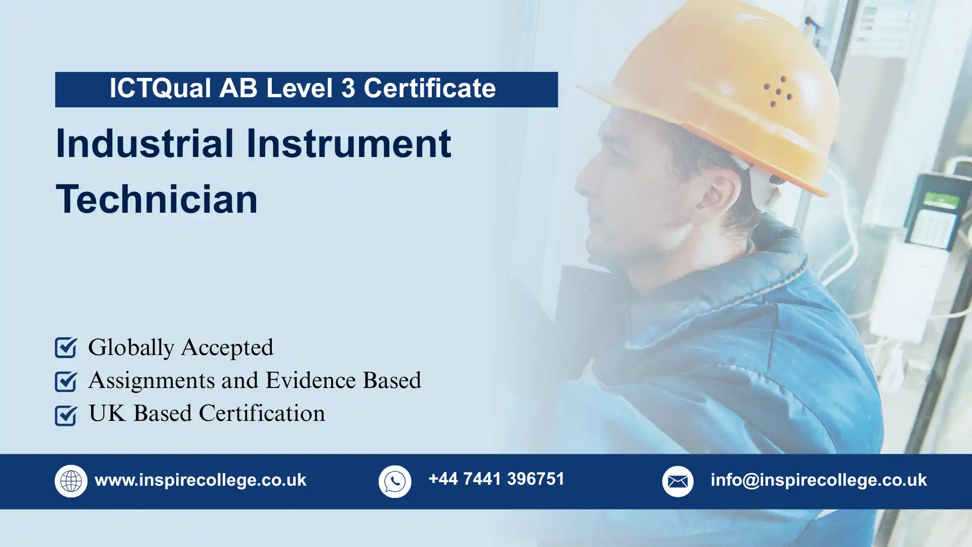 ICTQual AB Level 3 Certificate in Industrial Instrument Technician