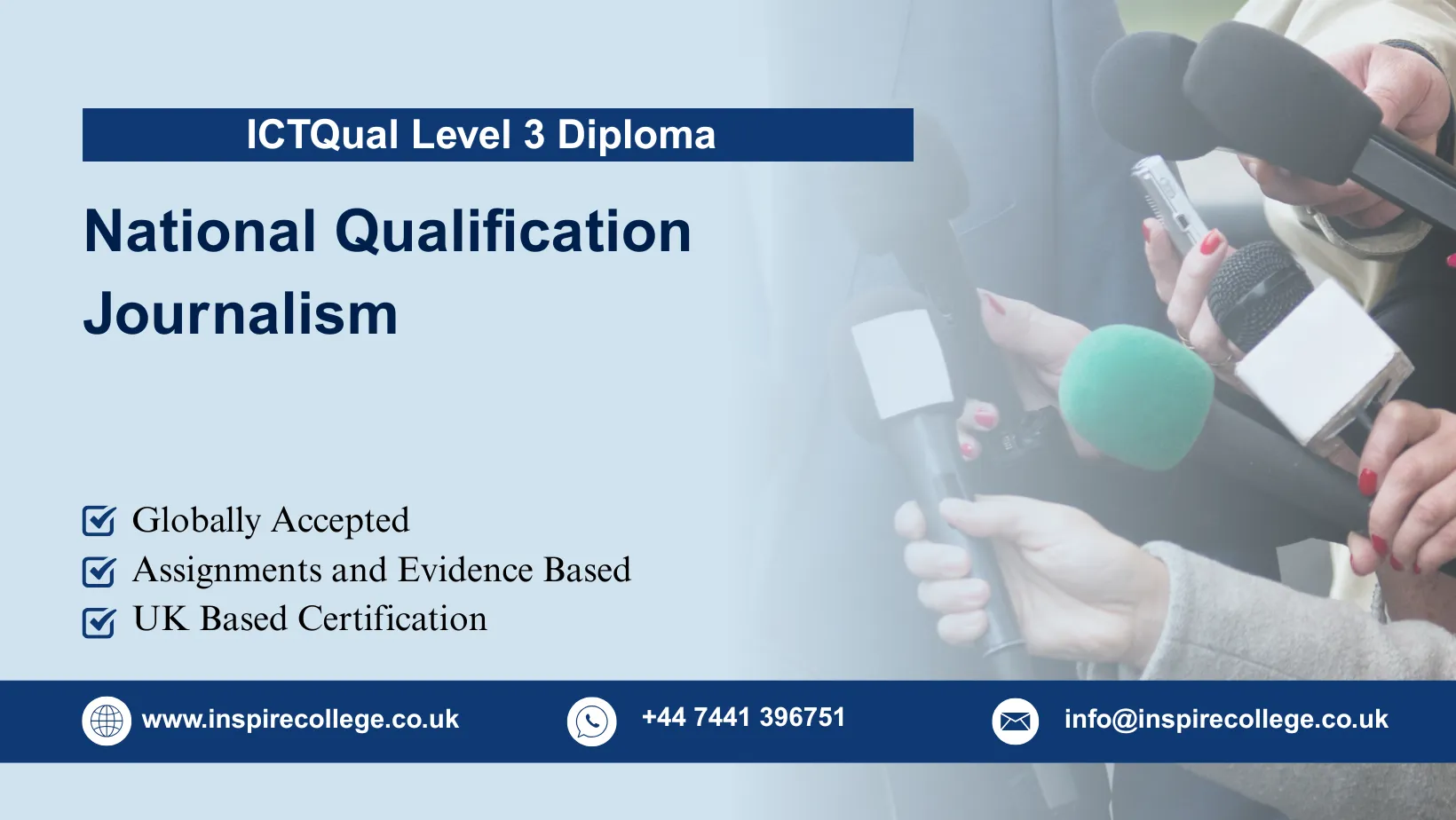 ICTQual Level 3 Diploma in National Qualification Journalism