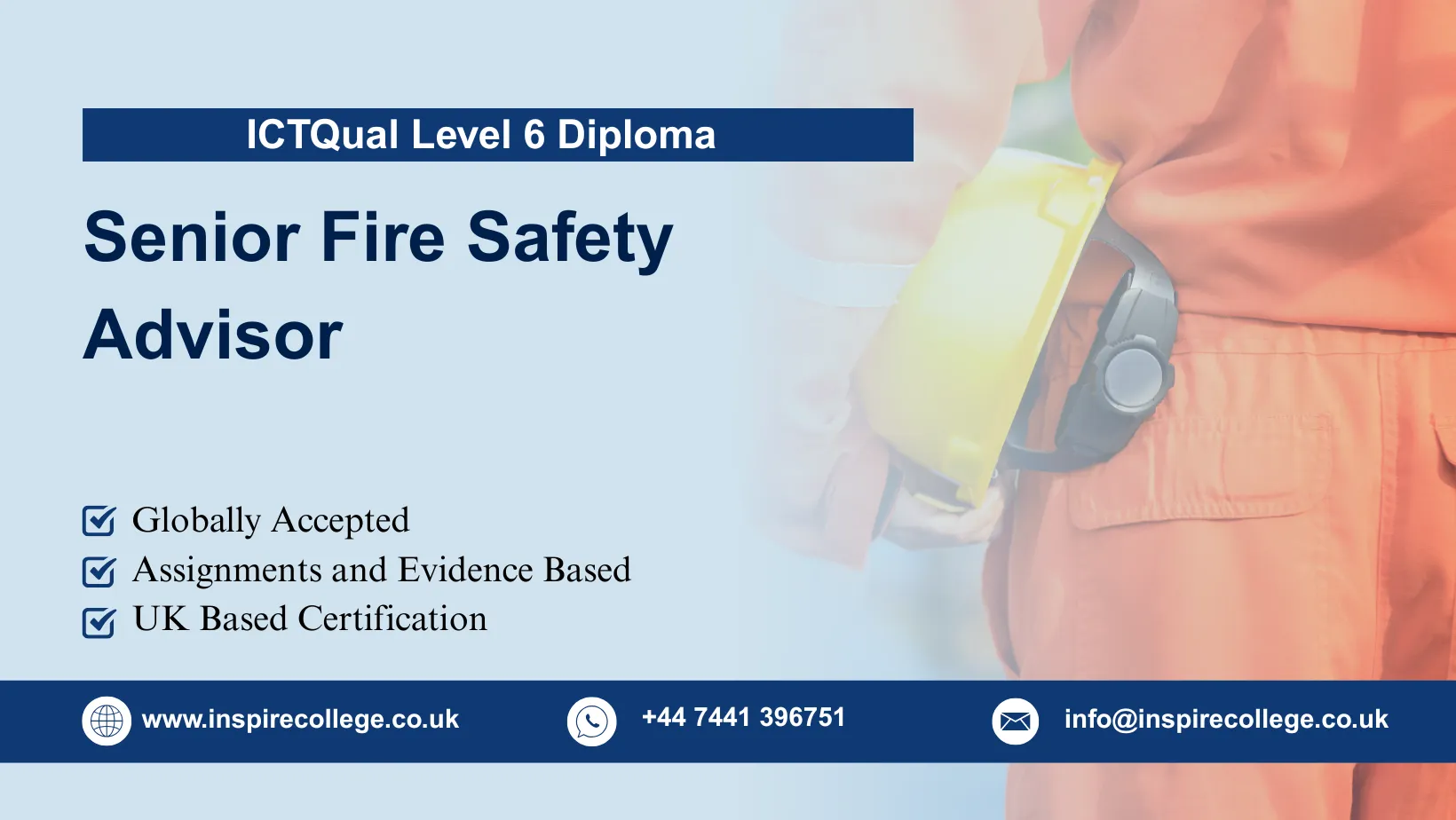ICTQual Level 6 Diploma Senior Fire Safety Advisor