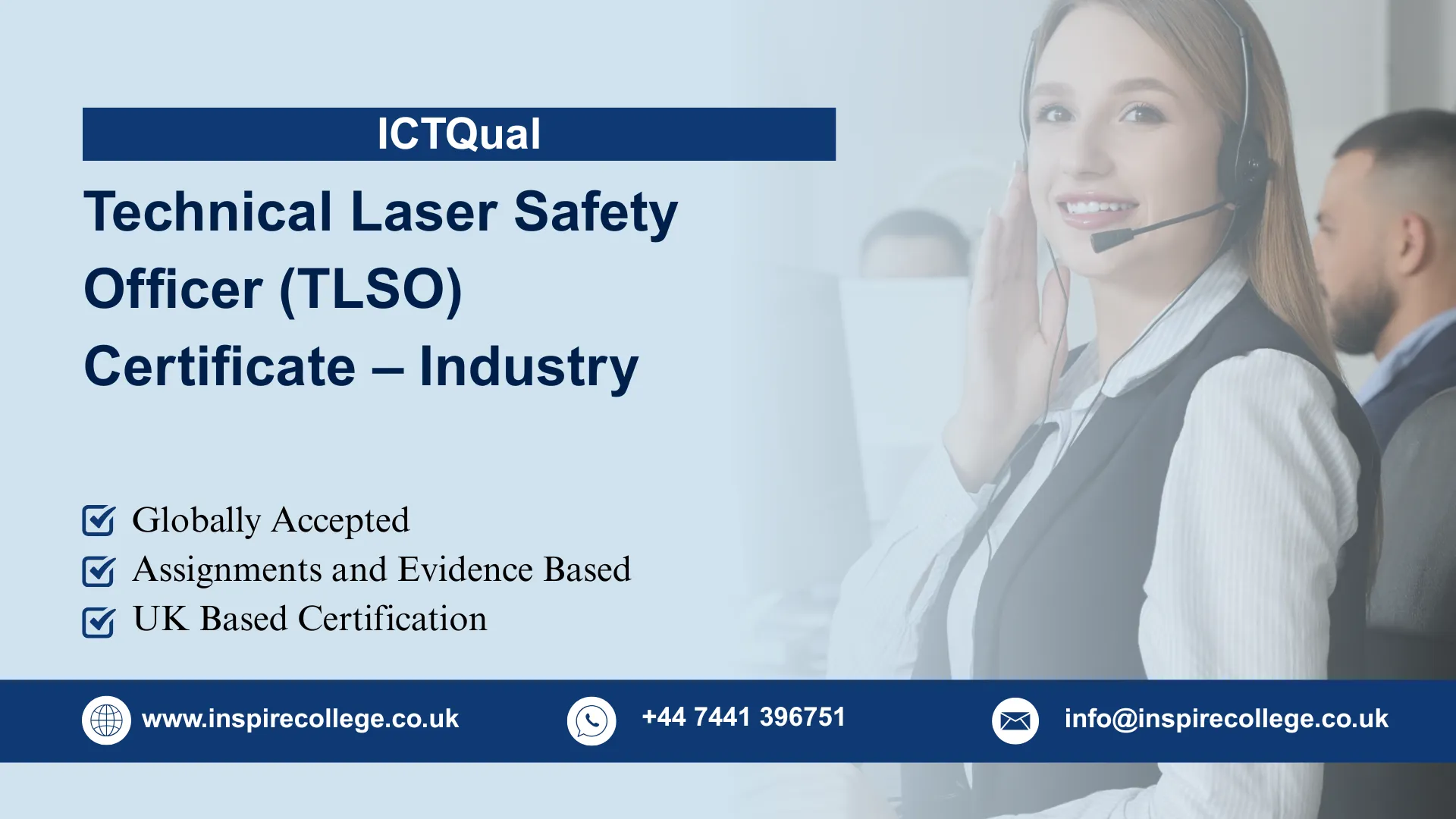 ICTQual Technical Laser Safety Officer (TLSO) Certificate – Industry