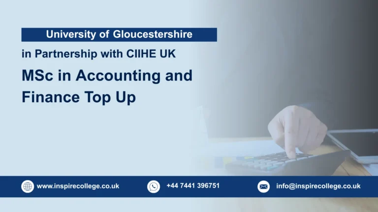 MSc in Accounting and Finance Top Up