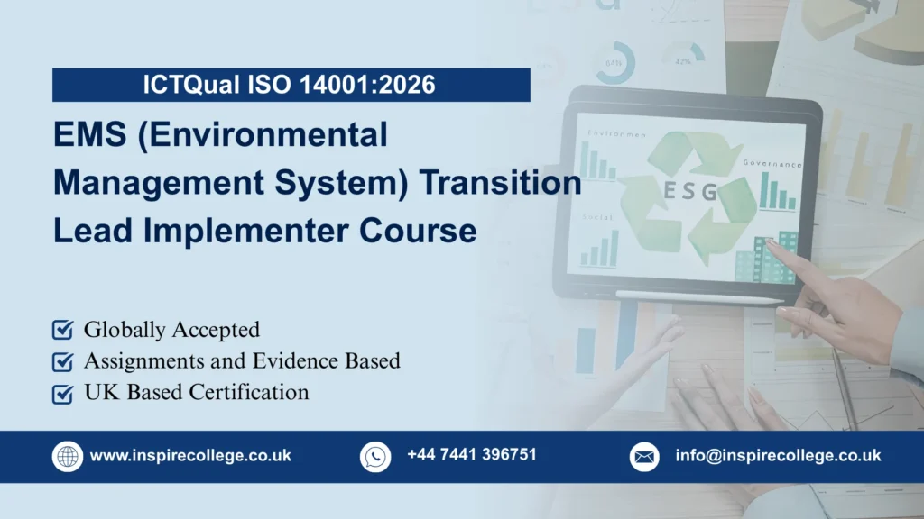 ICTQual ISO 14001:2026 EMS (Environmental Management System) Transition Lead Implementer Course