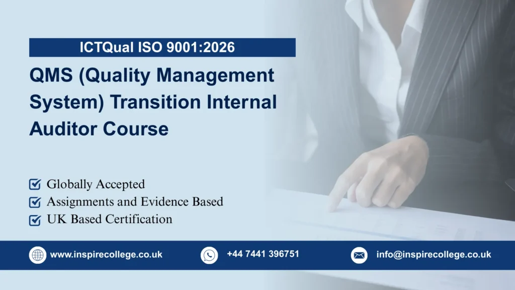 ICTQual ISO 9001:2026 QMS (Quality Management System) Transition Internal Auditor Course