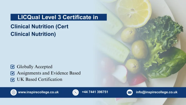 LICQual Level 3 Certificate in Clinical Nutrition (Cert Clinical Nutrition)